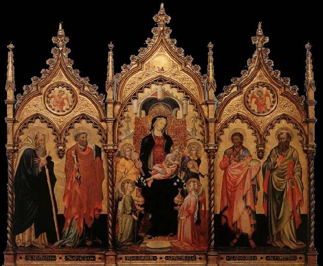 unknow artist Madonna and Child Enthroned with Saints